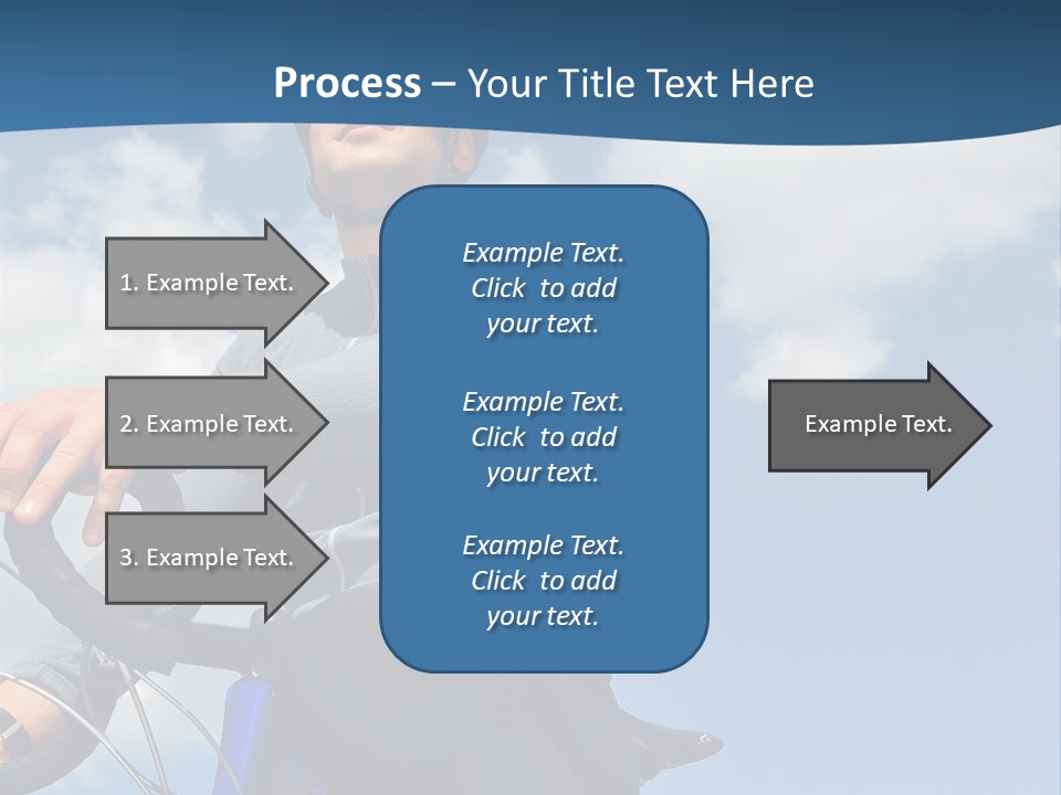 A Man Riding A Bike On A Sunny Day PowerPoint Template