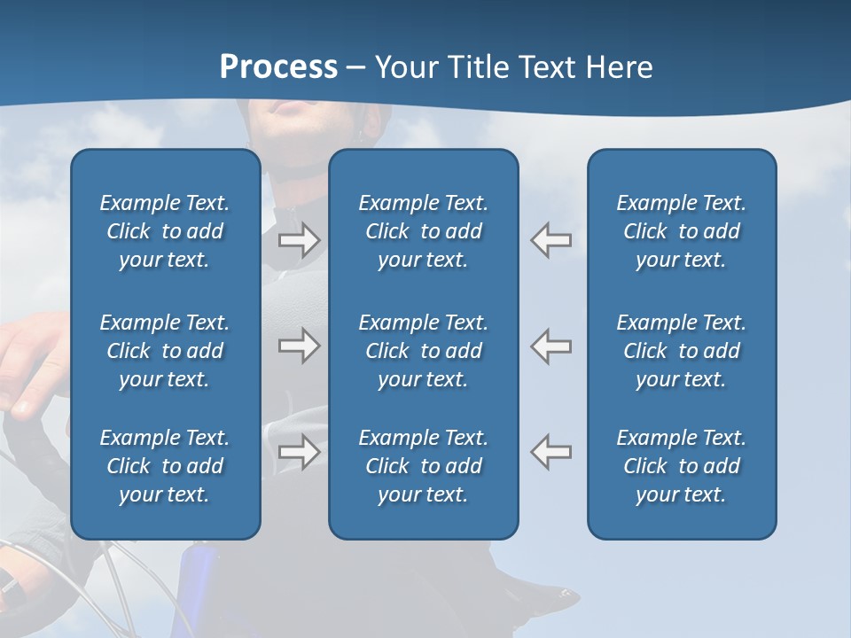 A Man Riding A Bike On A Sunny Day PowerPoint Template
