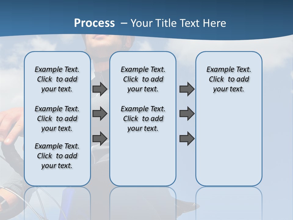 A Man Riding A Bike On A Sunny Day PowerPoint Template