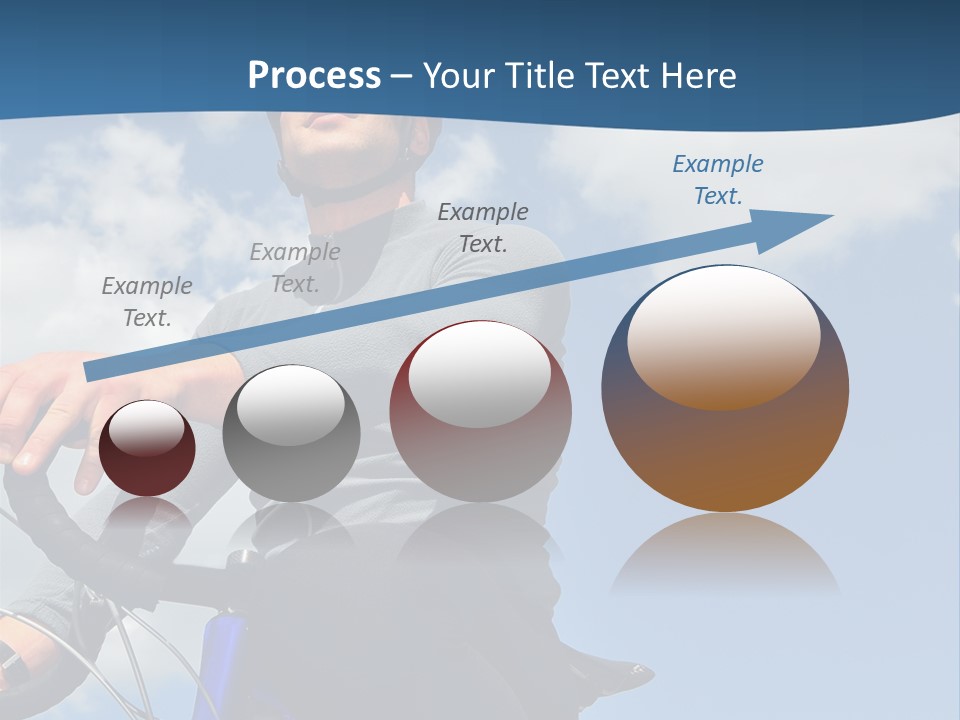 A Man Riding A Bike On A Sunny Day PowerPoint Template