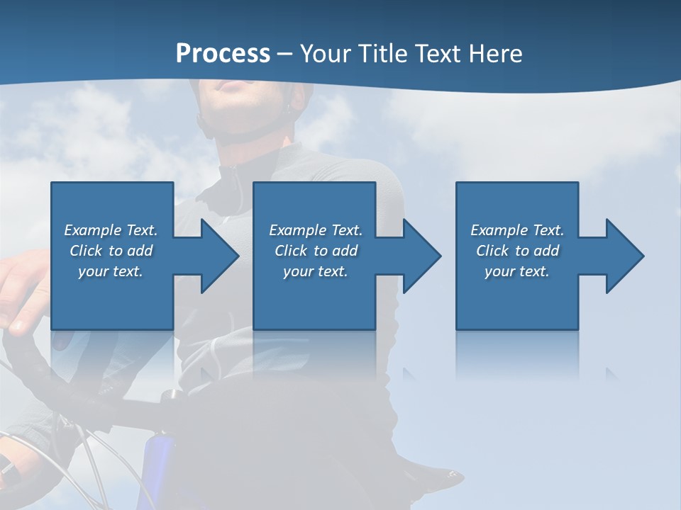 A Man Riding A Bike On A Sunny Day PowerPoint Template