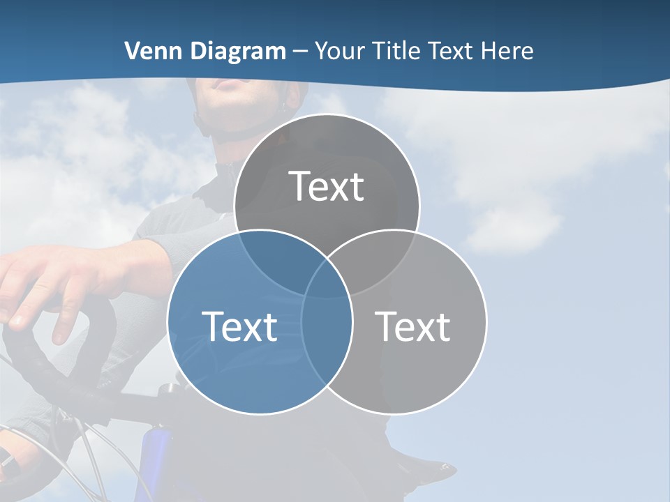 A Man Riding A Bike On A Sunny Day PowerPoint Template