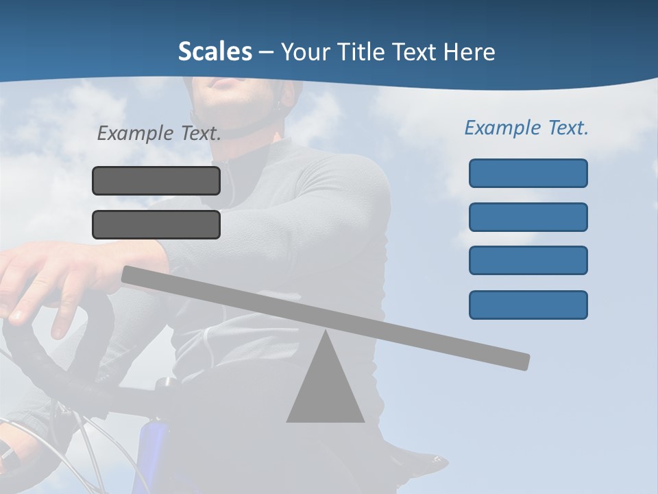 A Man Riding A Bike On A Sunny Day PowerPoint Template