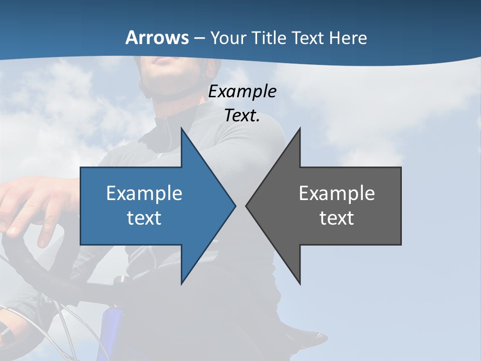 A Man Riding A Bike On A Sunny Day PowerPoint Template