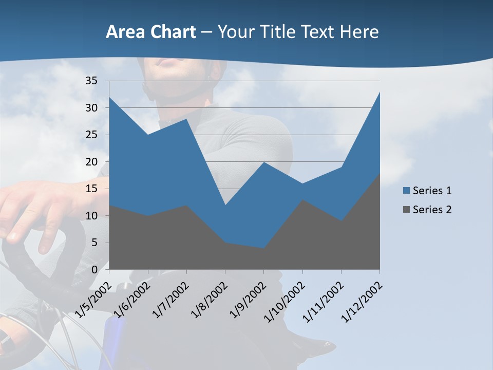 A Man Riding A Bike On A Sunny Day PowerPoint Template