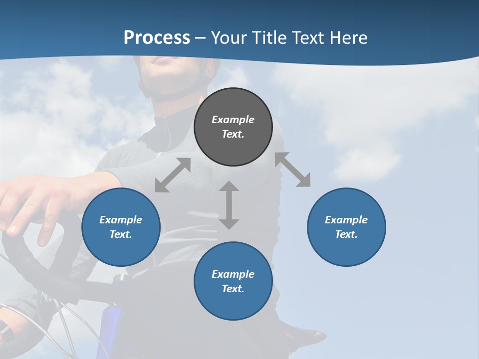 A Man Riding A Bike On A Sunny Day PowerPoint Template