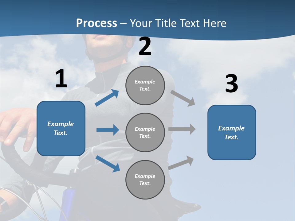 A Man Riding A Bike On A Sunny Day PowerPoint Template