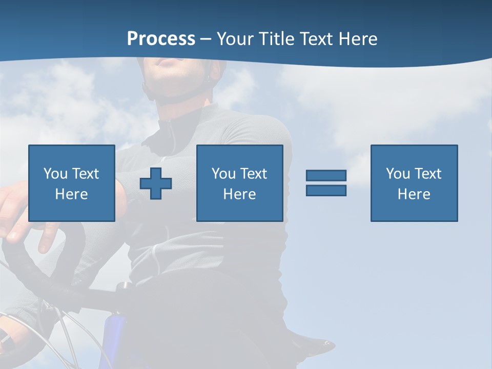 A Man Riding A Bike On A Sunny Day PowerPoint Template