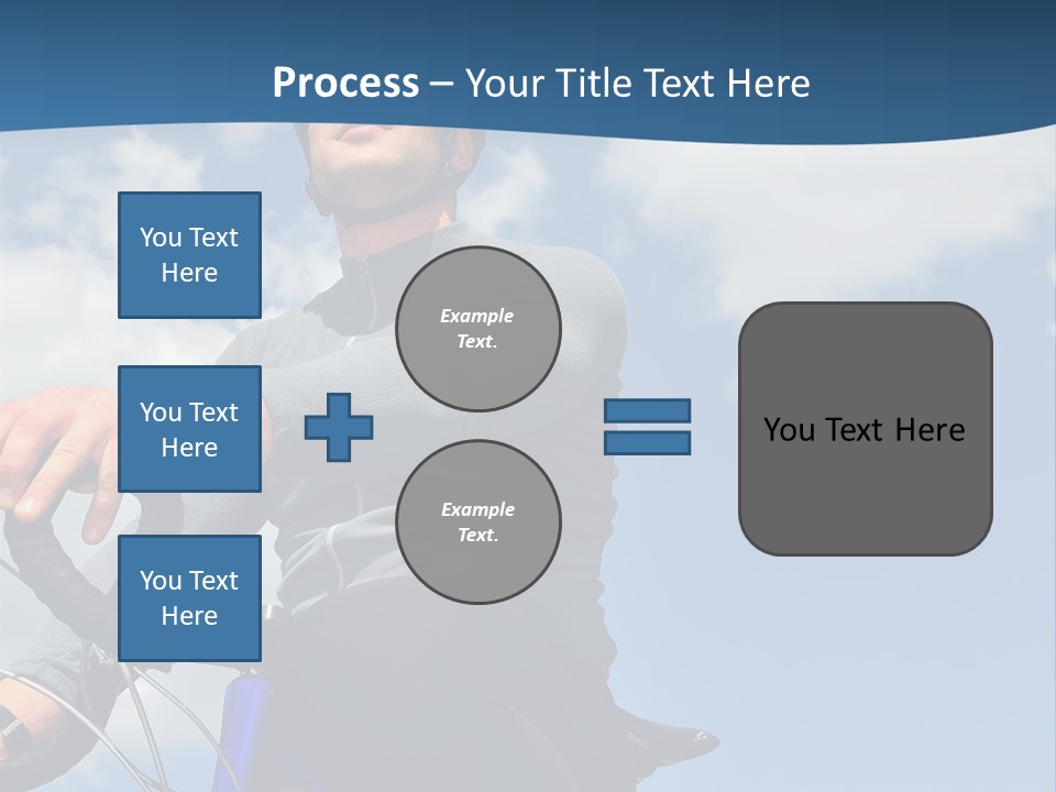 A Man Riding A Bike On A Sunny Day PowerPoint Template