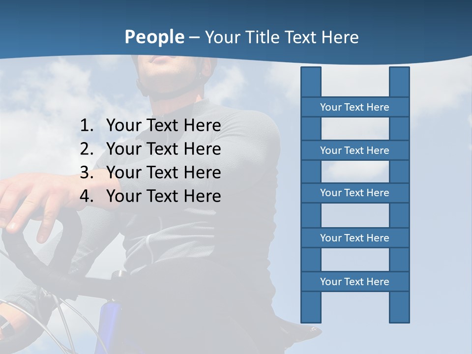 A Man Riding A Bike On A Sunny Day PowerPoint Template