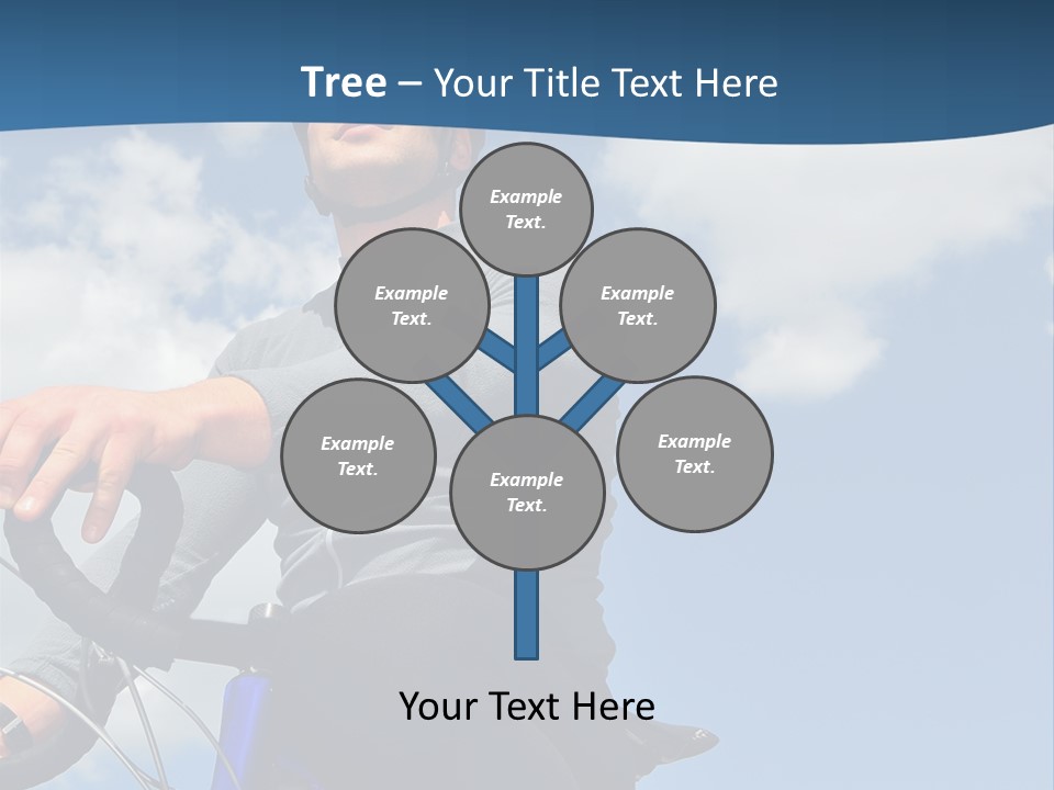 A Man Riding A Bike On A Sunny Day PowerPoint Template