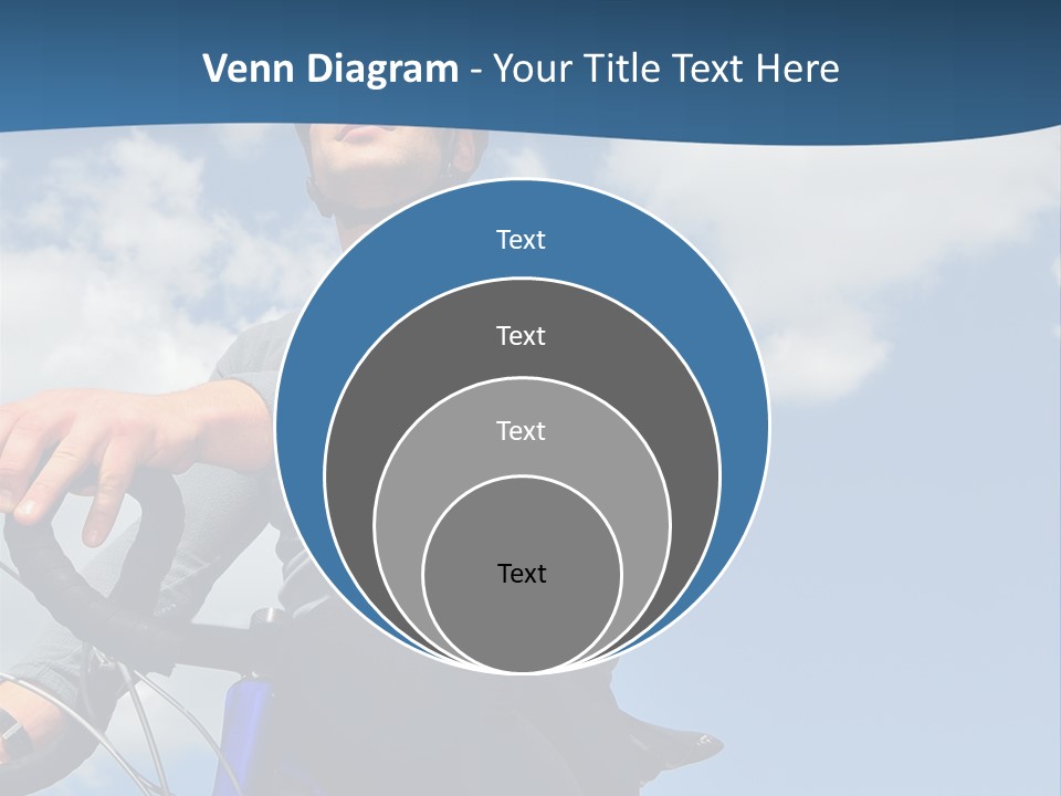 A Man Riding A Bike On A Sunny Day PowerPoint Template