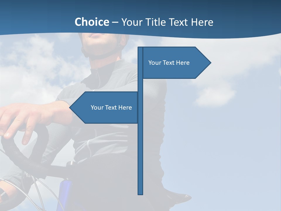 A Man Riding A Bike On A Sunny Day PowerPoint Template