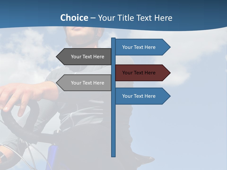 A Man Riding A Bike On A Sunny Day PowerPoint Template