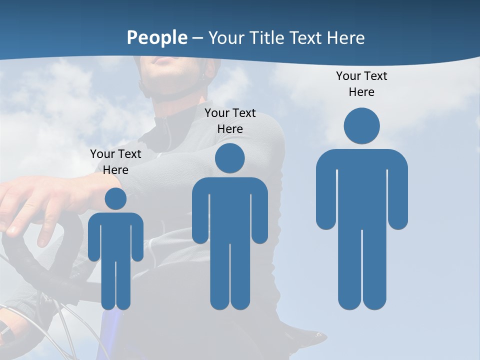 A Man Riding A Bike On A Sunny Day PowerPoint Template