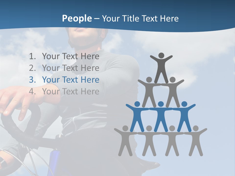 A Man Riding A Bike On A Sunny Day PowerPoint Template