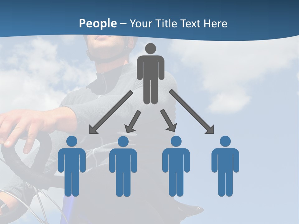 A Man Riding A Bike On A Sunny Day PowerPoint Template