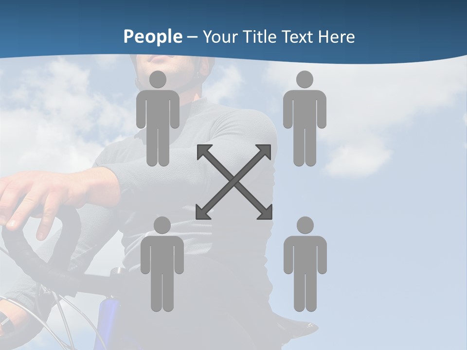 A Man Riding A Bike On A Sunny Day PowerPoint Template