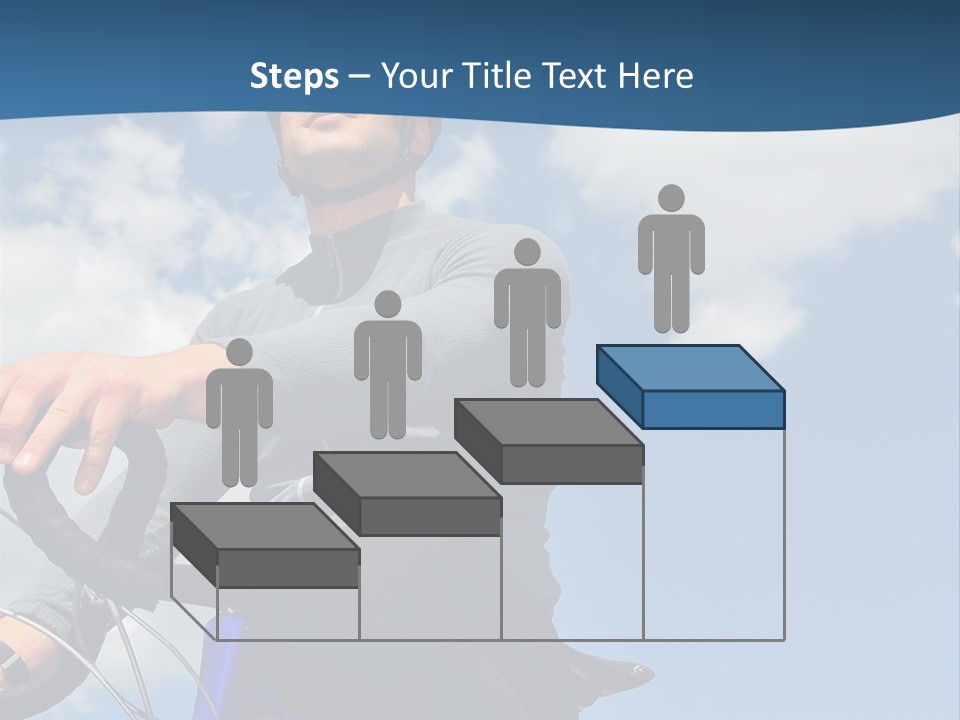 A Man Riding A Bike On A Sunny Day PowerPoint Template