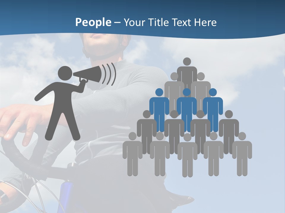 A Man Riding A Bike On A Sunny Day PowerPoint Template