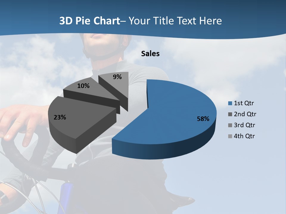 A Man Riding A Bike On A Sunny Day PowerPoint Template