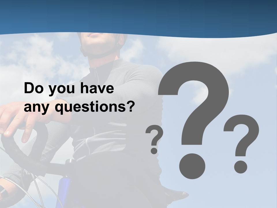 A Man Riding A Bike On A Sunny Day PowerPoint Template