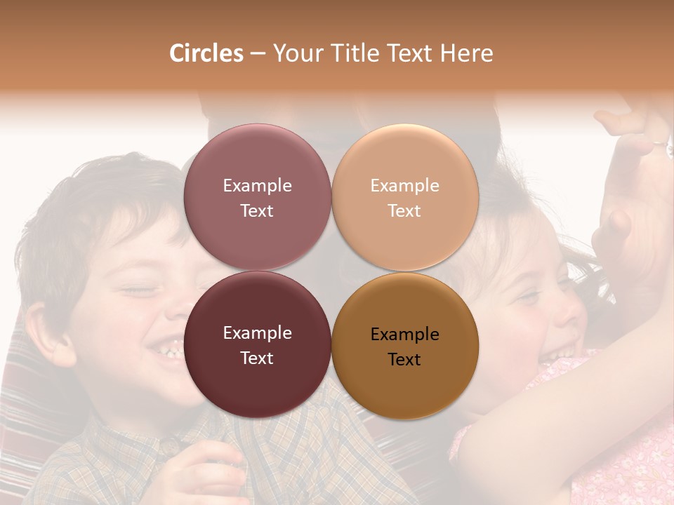 Mother, Daughter And Son PowerPoint Template