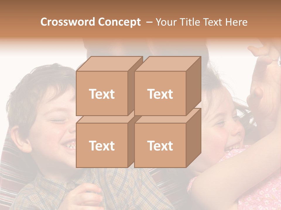 Mother, Daughter And Son PowerPoint Template