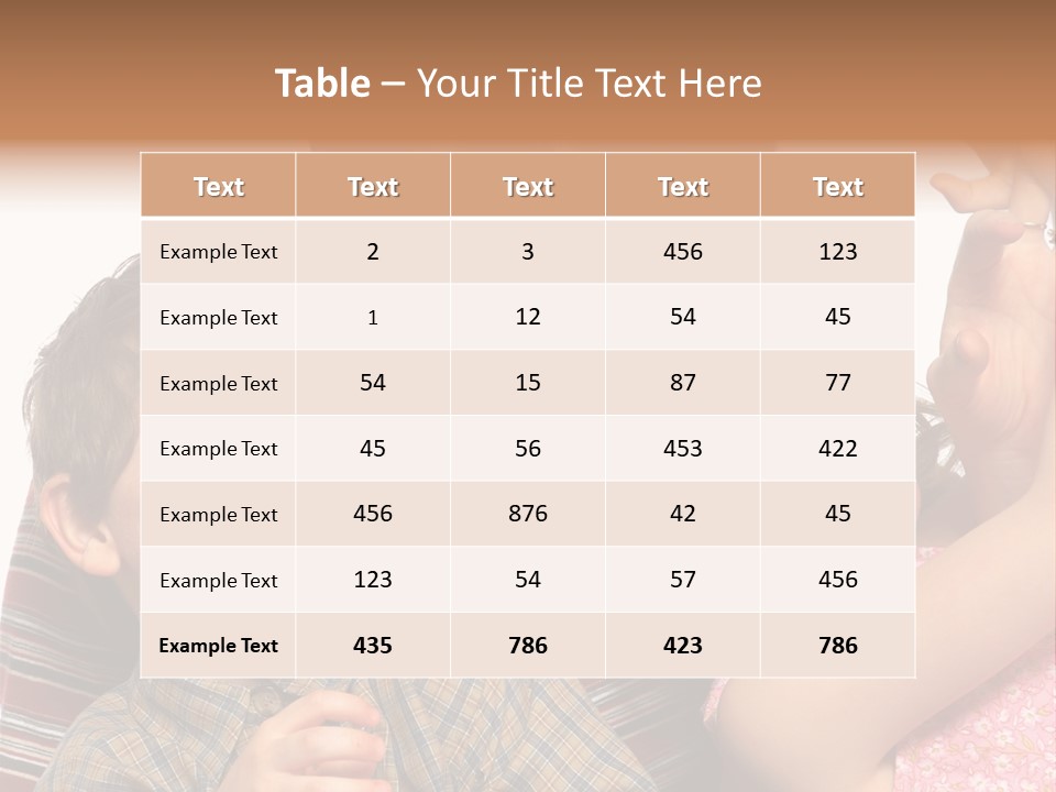Mother, Daughter And Son PowerPoint Template