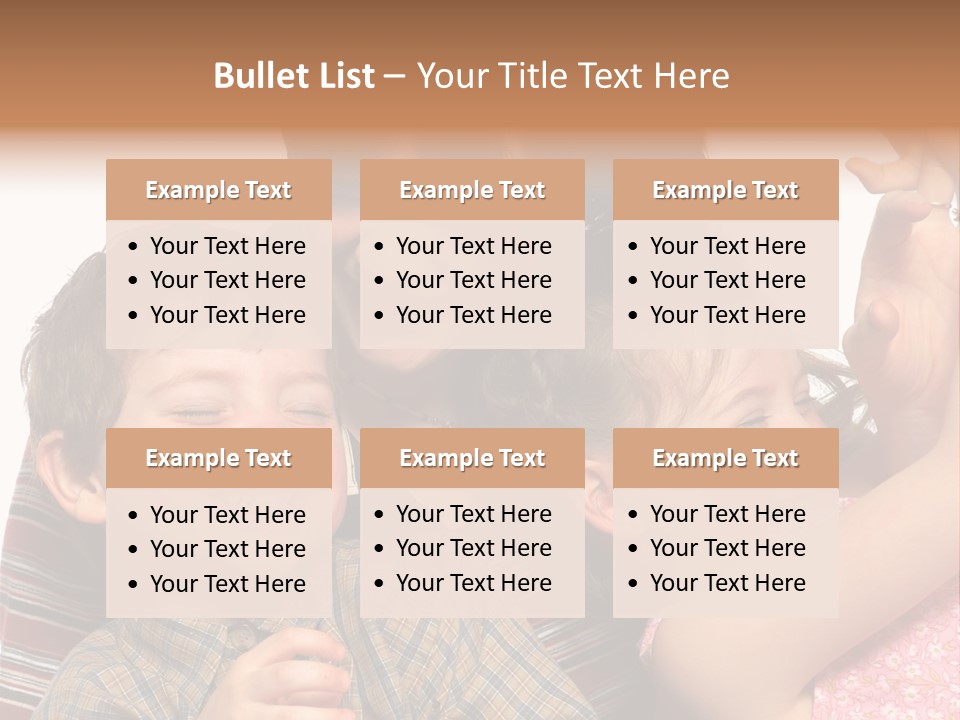Mother, Daughter And Son PowerPoint Template
