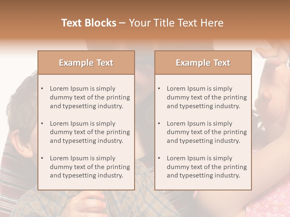 Mother, Daughter And Son PowerPoint Template