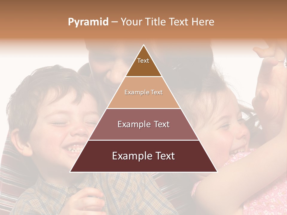 Mother, Daughter And Son PowerPoint Template