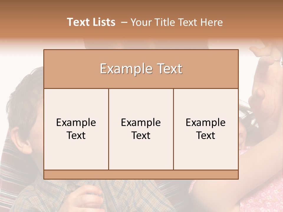 Mother, Daughter And Son PowerPoint Template