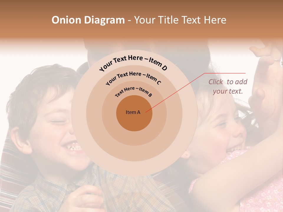 Mother, Daughter And Son PowerPoint Template