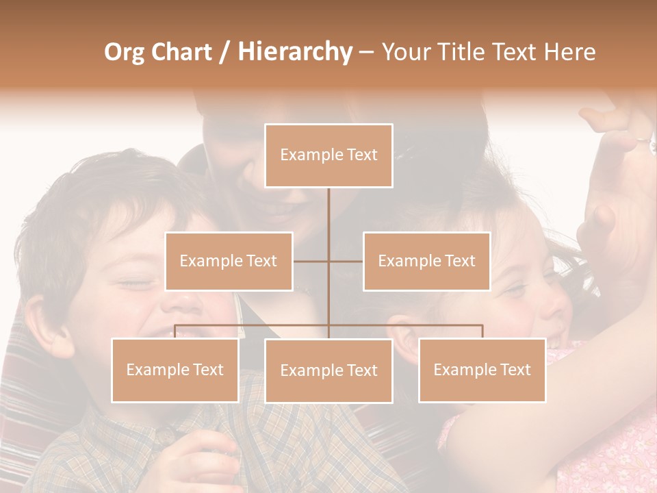 Mother, Daughter And Son PowerPoint Template