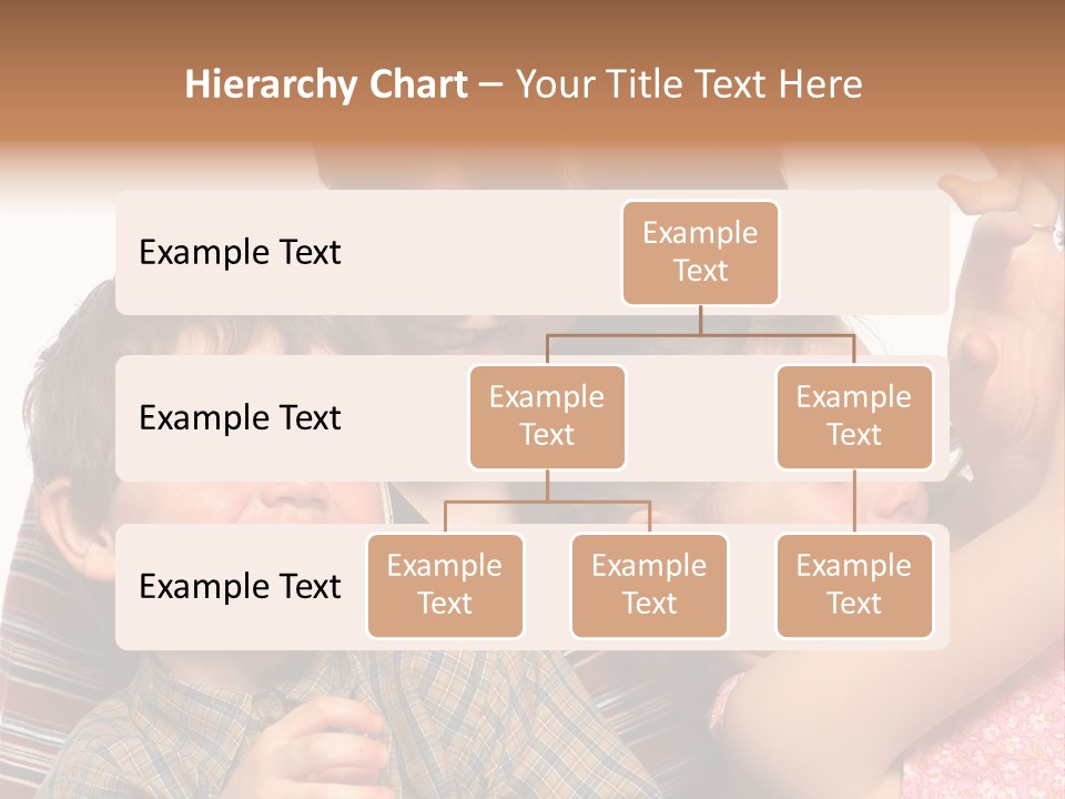 Mother, Daughter And Son PowerPoint Template