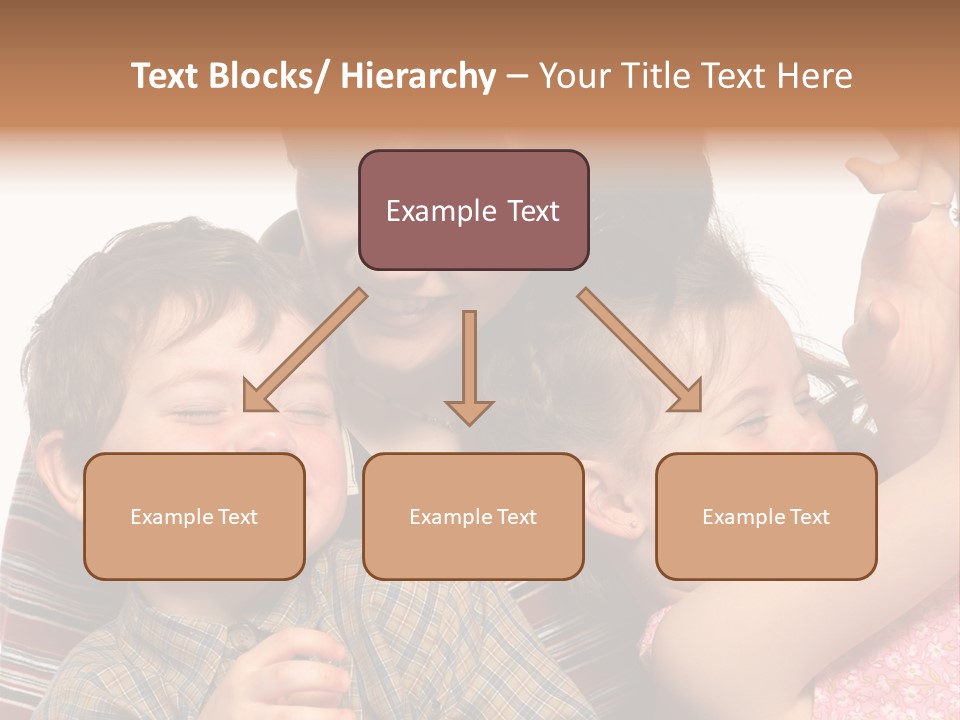 Mother, Daughter And Son PowerPoint Template