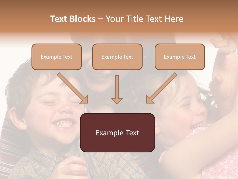 Mother, Daughter And Son PowerPoint Template