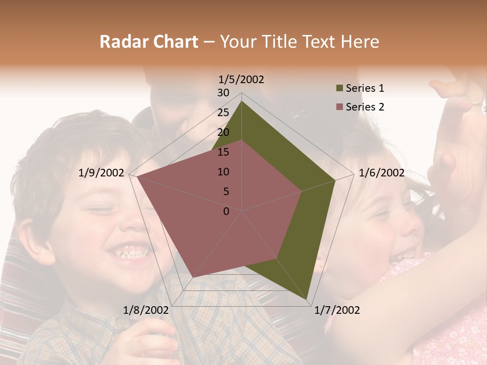 Mother, Daughter And Son PowerPoint Template