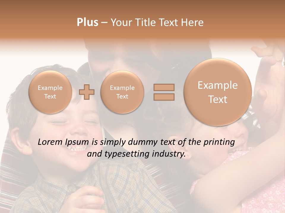 Mother, Daughter And Son PowerPoint Template