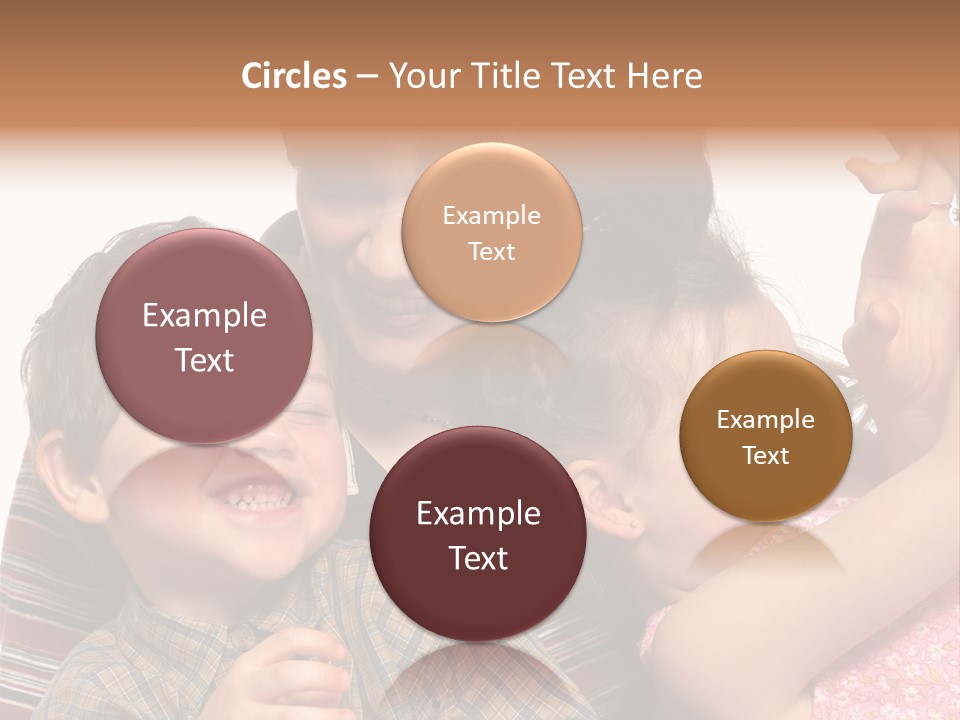 Mother, Daughter And Son PowerPoint Template