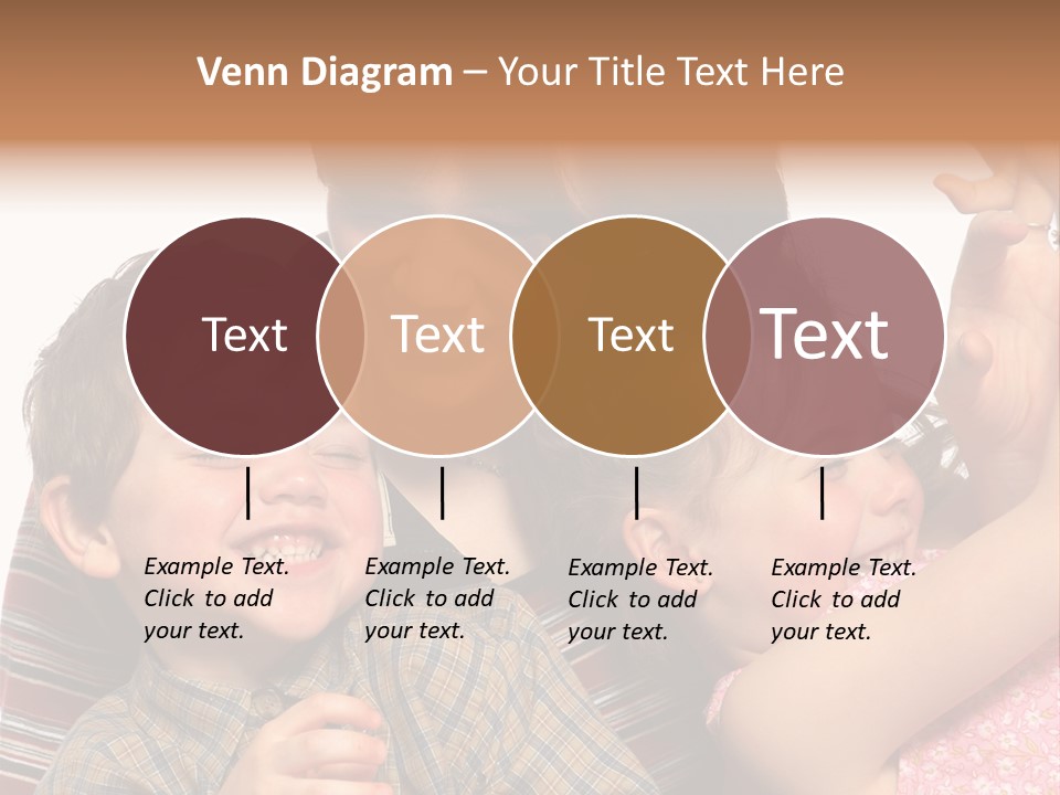 Mother, Daughter And Son PowerPoint Template