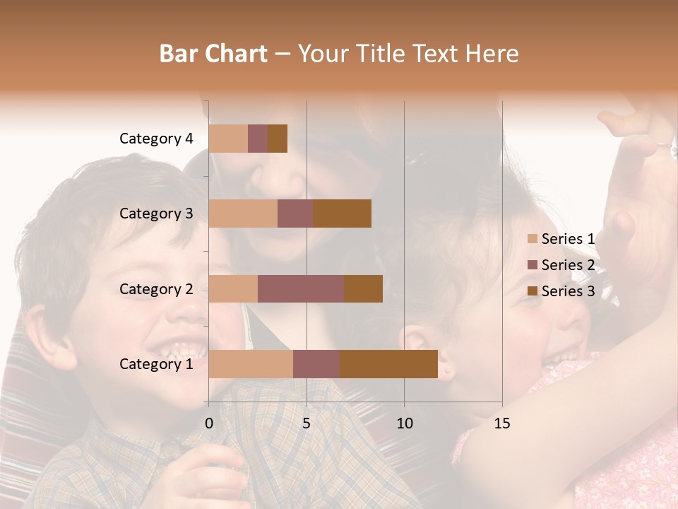 Mother, Daughter And Son PowerPoint Template