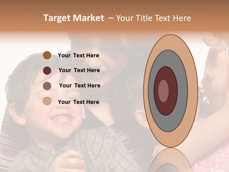 Mother, Daughter And Son PowerPoint Template