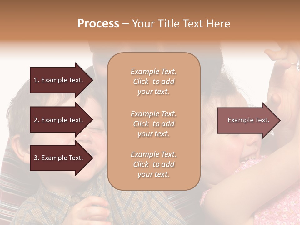 Mother, Daughter And Son PowerPoint Template