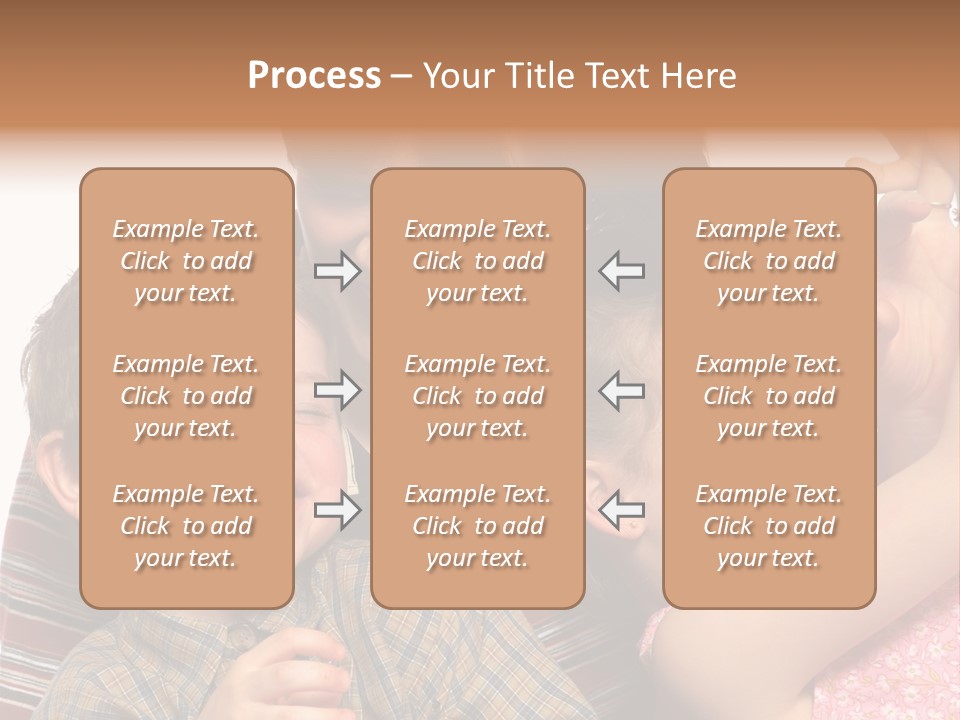 Mother, Daughter And Son PowerPoint Template