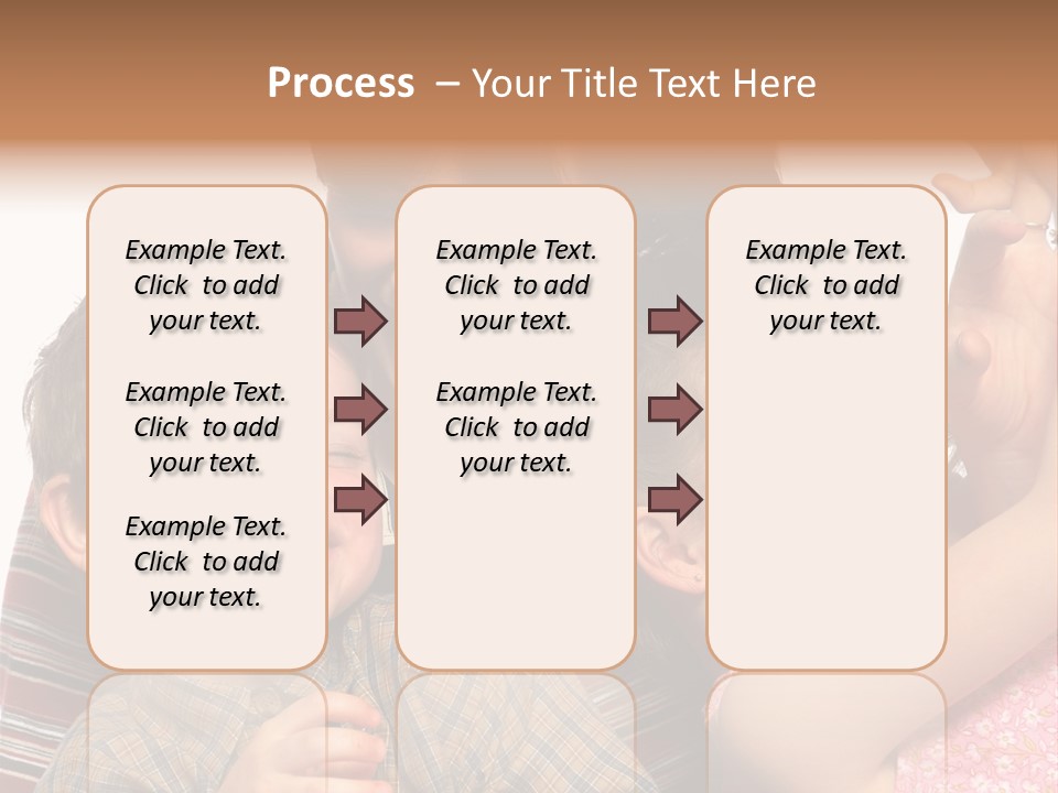 Mother, Daughter And Son PowerPoint Template
