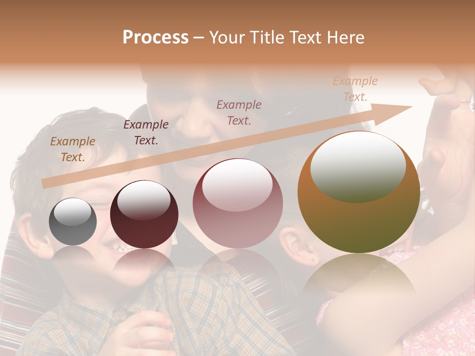 Mother, Daughter And Son PowerPoint Template
