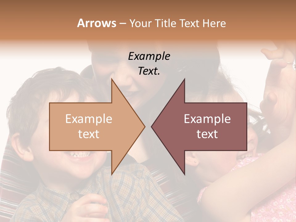 Mother, Daughter And Son PowerPoint Template