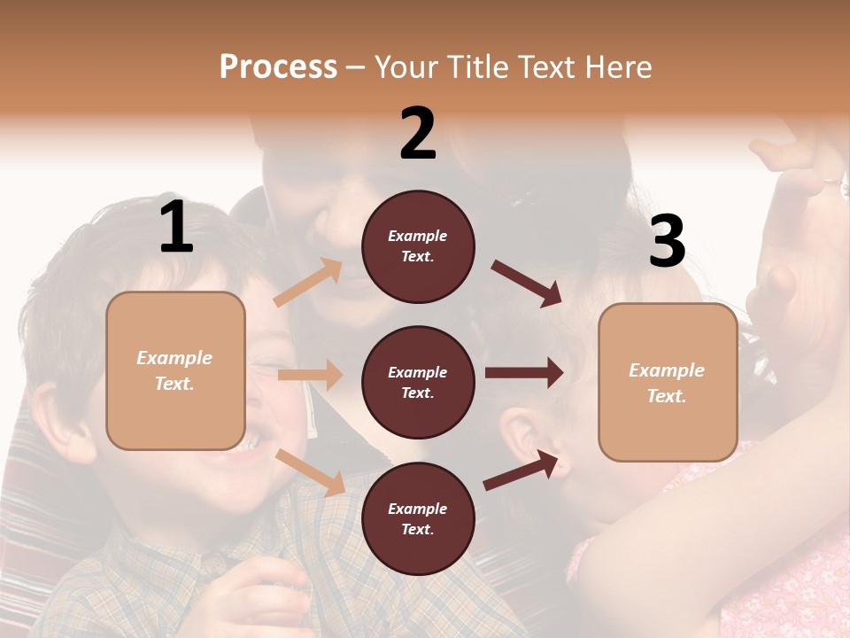 Mother, Daughter And Son PowerPoint Template